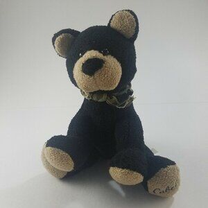 Cabela's Burt The Black Bear Cub Camo Bandanna 2009 Mascot Plush Beanie 8"